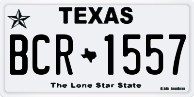 TX license plate BCR1557
