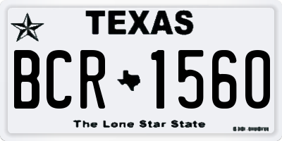 TX license plate BCR1560