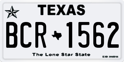 TX license plate BCR1562