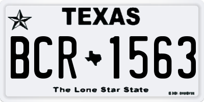 TX license plate BCR1563