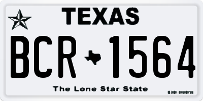 TX license plate BCR1564