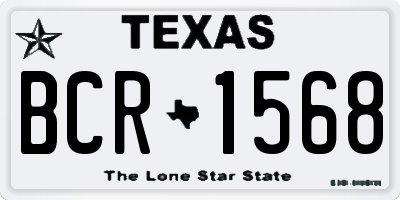 TX license plate BCR1568