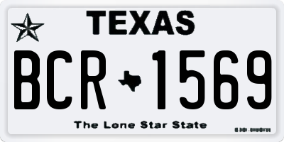 TX license plate BCR1569