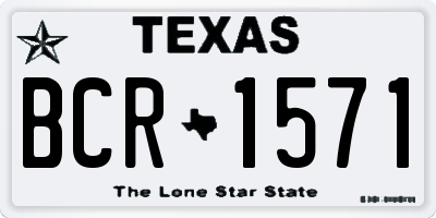 TX license plate BCR1571