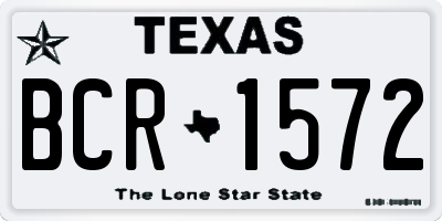 TX license plate BCR1572