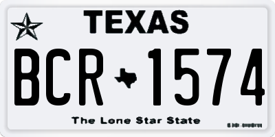 TX license plate BCR1574