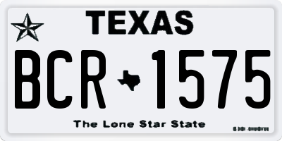 TX license plate BCR1575