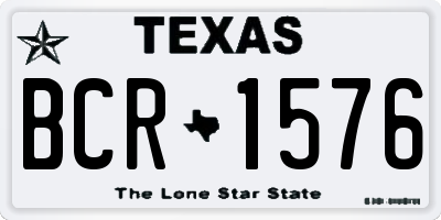 TX license plate BCR1576