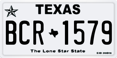 TX license plate BCR1579