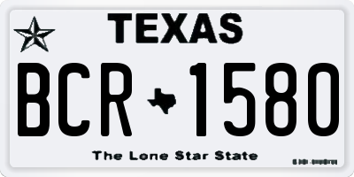 TX license plate BCR1580