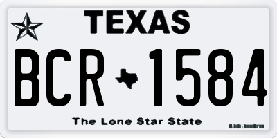 TX license plate BCR1584
