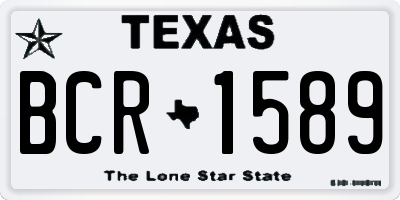 TX license plate BCR1589
