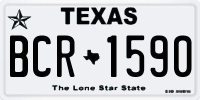 TX license plate BCR1590