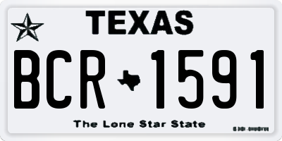 TX license plate BCR1591
