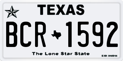 TX license plate BCR1592