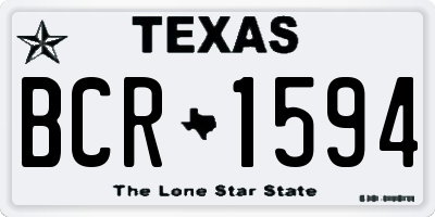 TX license plate BCR1594