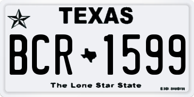 TX license plate BCR1599
