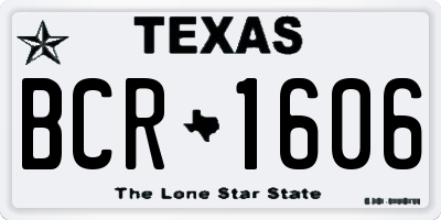 TX license plate BCR1606
