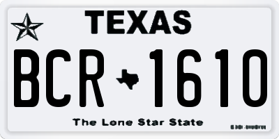 TX license plate BCR1610