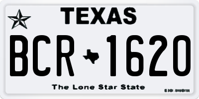 TX license plate BCR1620