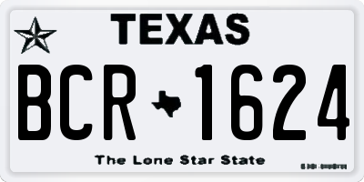 TX license plate BCR1624