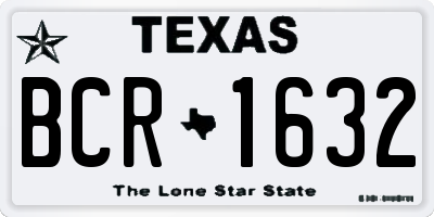 TX license plate BCR1632