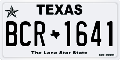 TX license plate BCR1641