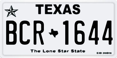 TX license plate BCR1644