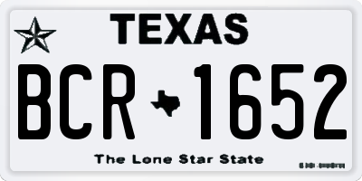 TX license plate BCR1652
