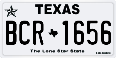 TX license plate BCR1656