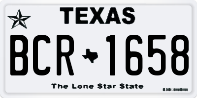 TX license plate BCR1658
