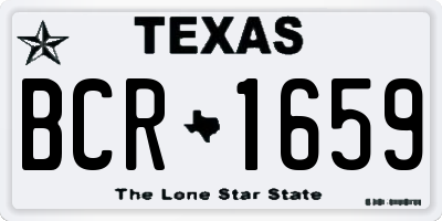 TX license plate BCR1659