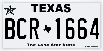 TX license plate BCR1664