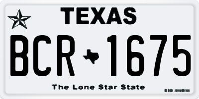 TX license plate BCR1675