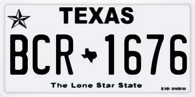 TX license plate BCR1676