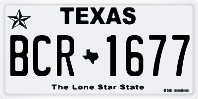 TX license plate BCR1677