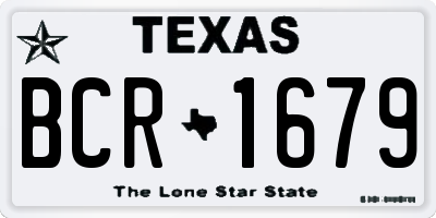 TX license plate BCR1679