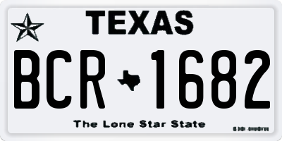 TX license plate BCR1682
