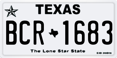 TX license plate BCR1683