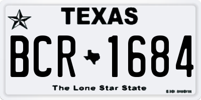 TX license plate BCR1684