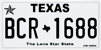 TX license plate BCR1688