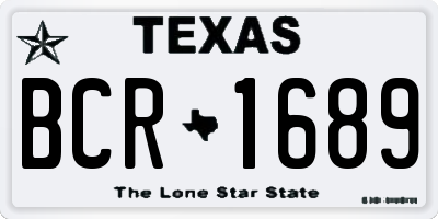 TX license plate BCR1689
