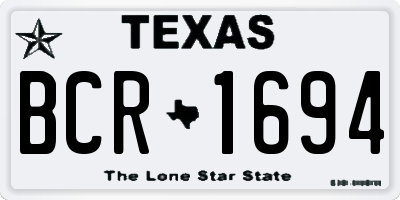 TX license plate BCR1694