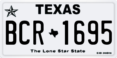 TX license plate BCR1695