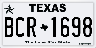 TX license plate BCR1698