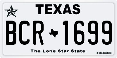 TX license plate BCR1699