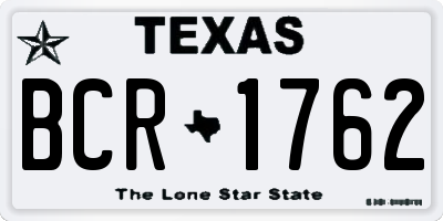 TX license plate BCR1762