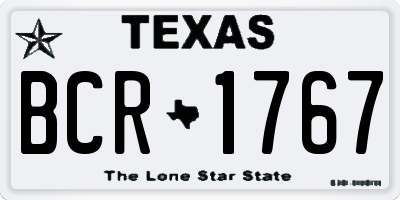 TX license plate BCR1767