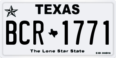 TX license plate BCR1771