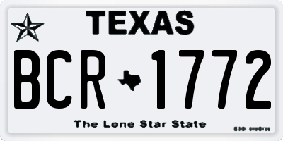 TX license plate BCR1772